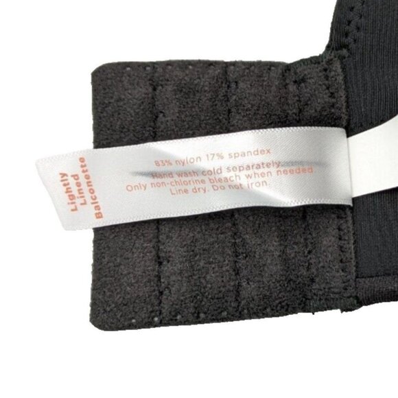 Lane Bryant Cacique Bra Backsmoother Lightly Lined Balconette Size 44C Black - Picture 8 of 8